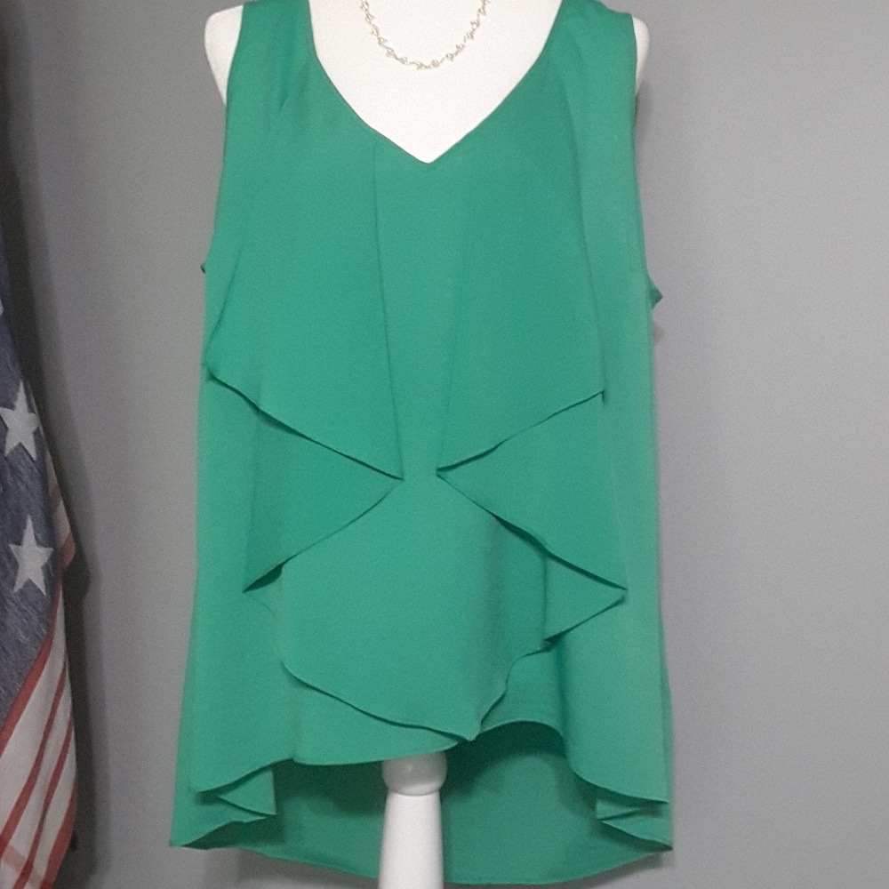 Bisou Bisou Michele Bohbot Blouse 0X  - Green